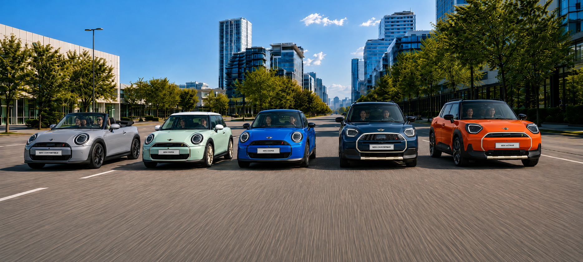 川崎の街を5種類のMINIが走るMINI TEST DRIVE CAMPAIGN